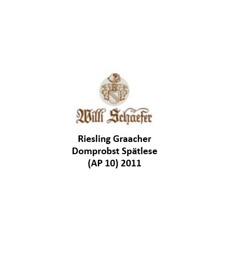 Riesling Graacher Domprobst Spätlese (AP 10) 2011 - Willi Schaefer